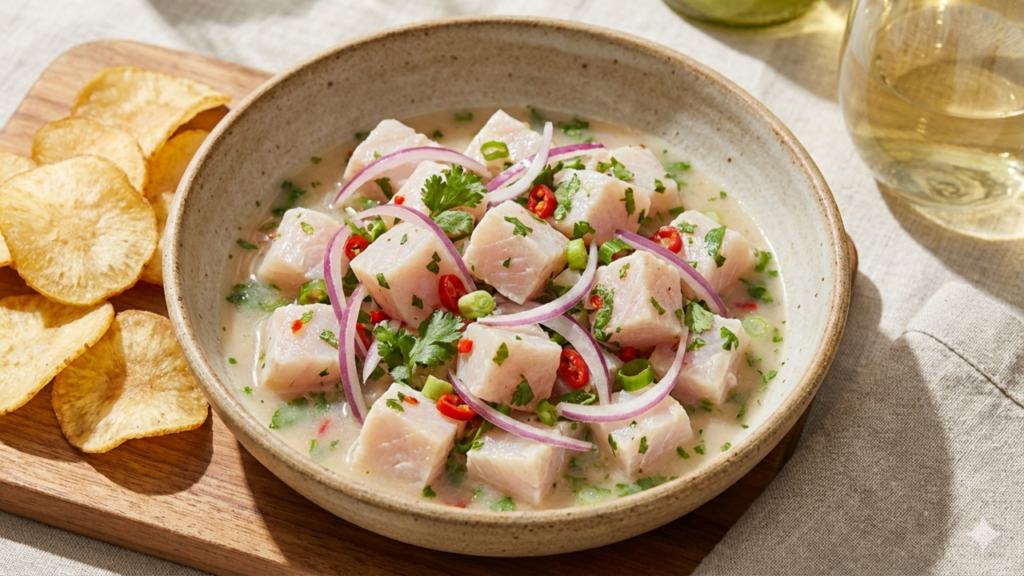 Esse ceviche simples transforma a tilápia em prato de restaurante