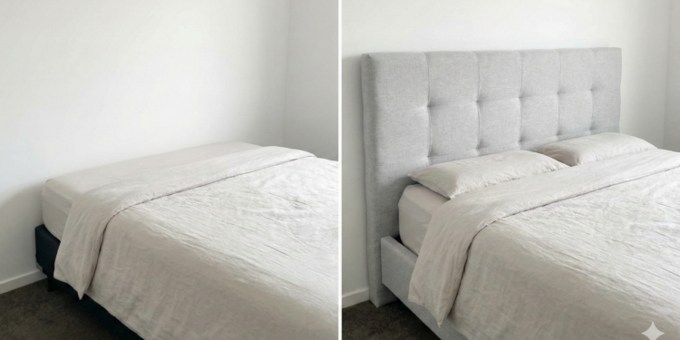 Cabeceira de cama elegante pode ser feita em casa gastando pouco