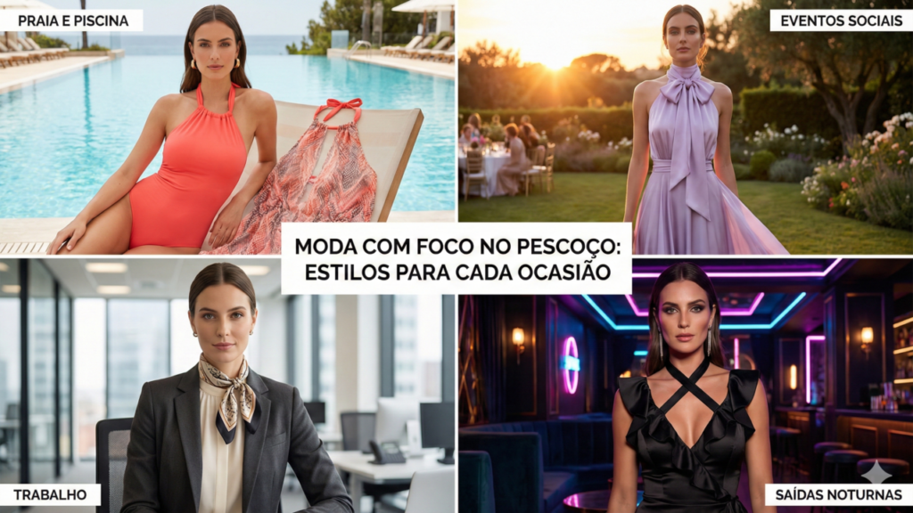 Looks com amarração no pescoço viram tendência forte