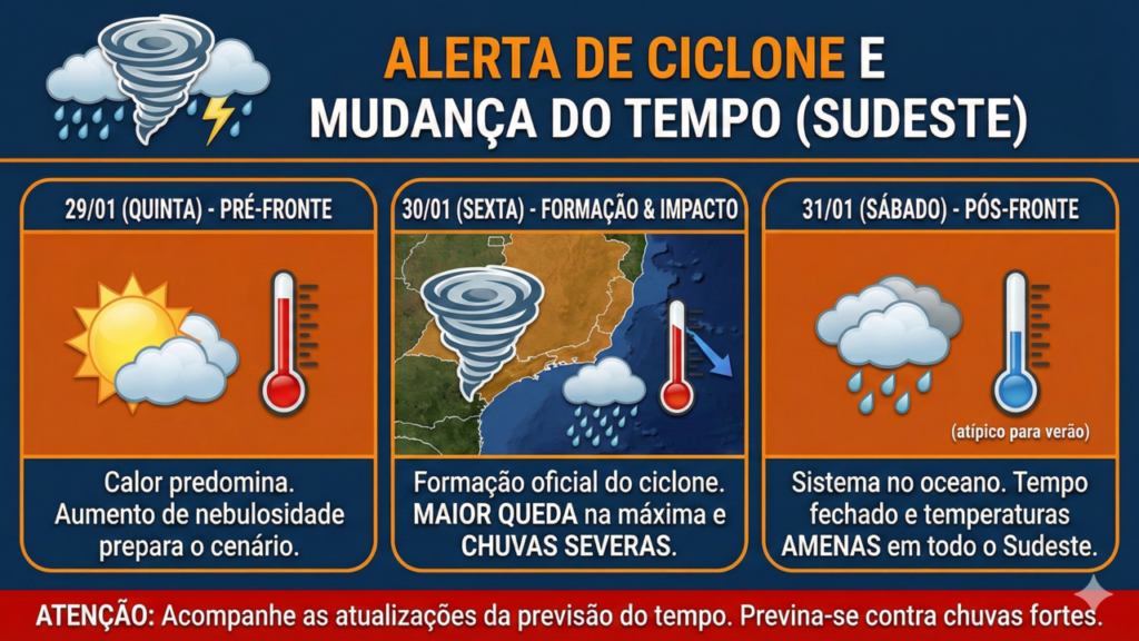 Esse ciclone pode causar alagamentos e transtornos