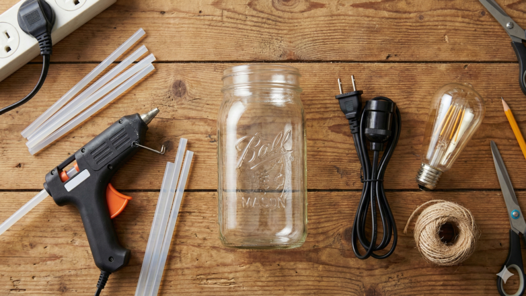 Abajur artesanal com pote de vidro transforma a iluminação da casa
