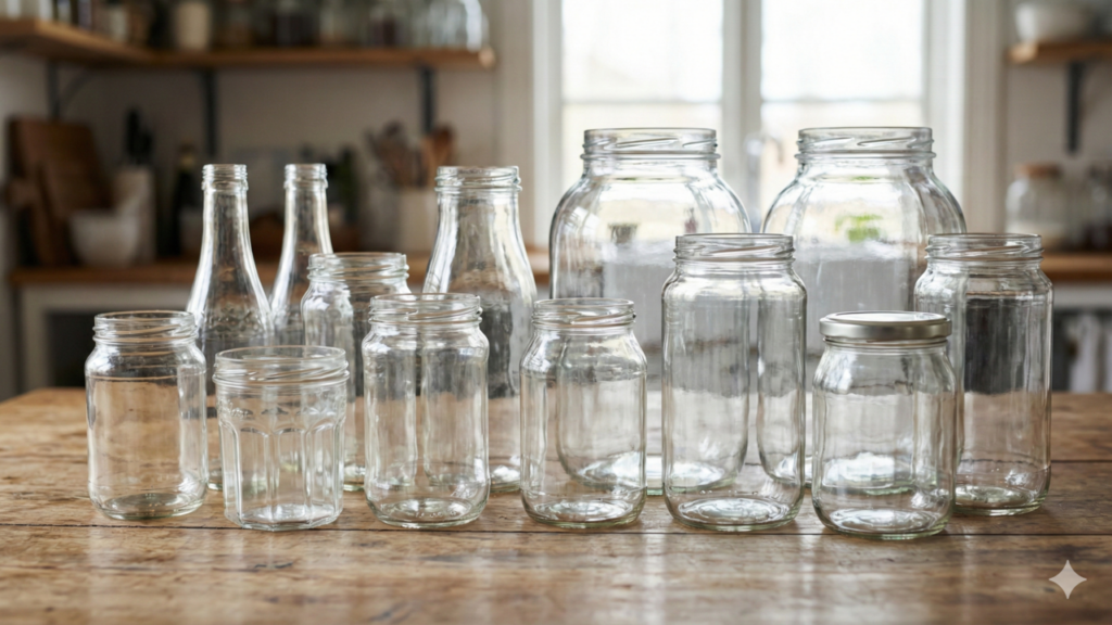 Potes de vidro viram luminárias modernas com LED gastando pouco