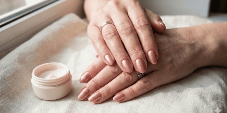 A ideia de “esmalte anti-idade” está muito ligada aos tons rosados e metálicos suaves, como o rosé brilhante