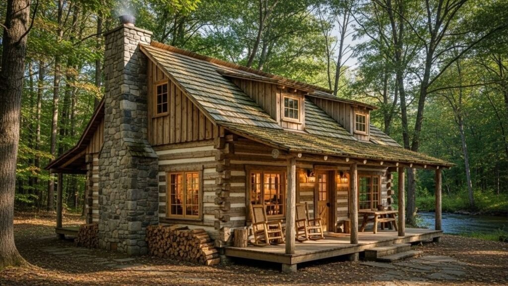 Lenhador britânico ergue casa 100% manual no meio da floresta sem energia pública e hoje é referência internacional de sustentabilidade