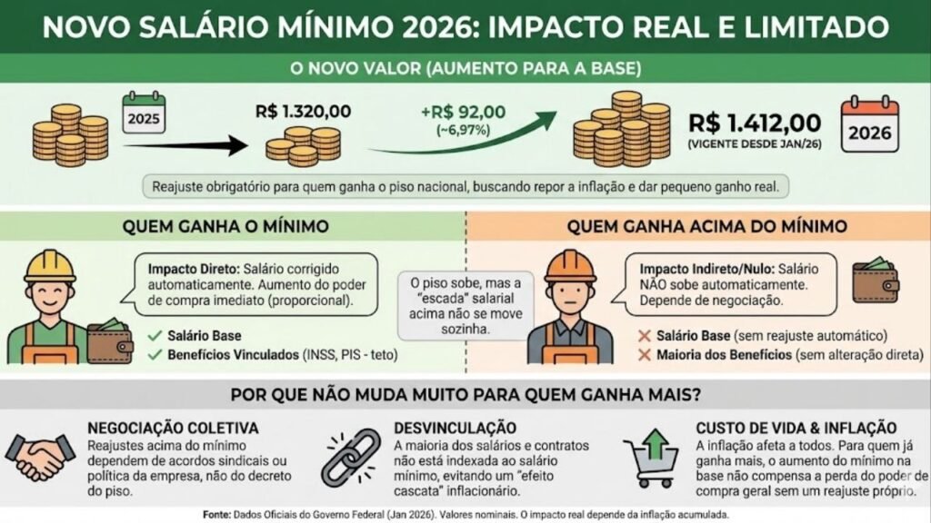 Aposentados comemoram novo salário de R$ 1.621, mas quem recebe acima do mínimo não terá aumento real