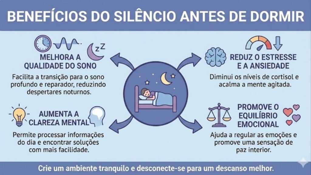 Como o silêncio antes de deitar reduz o estresse e prepara o cérebro para dormir