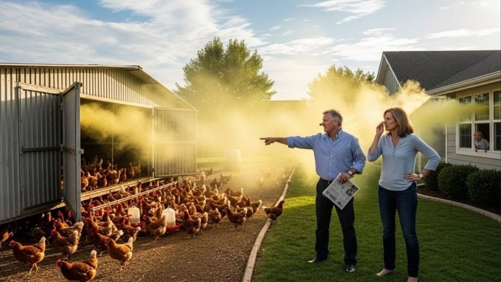 Instalação de 17 mil galinhas é suspensa por tribunal após denúncia de impacto ambiental real a 50 metros