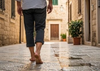 A diferença no corpo ao caminhar descalça por minutos em casa