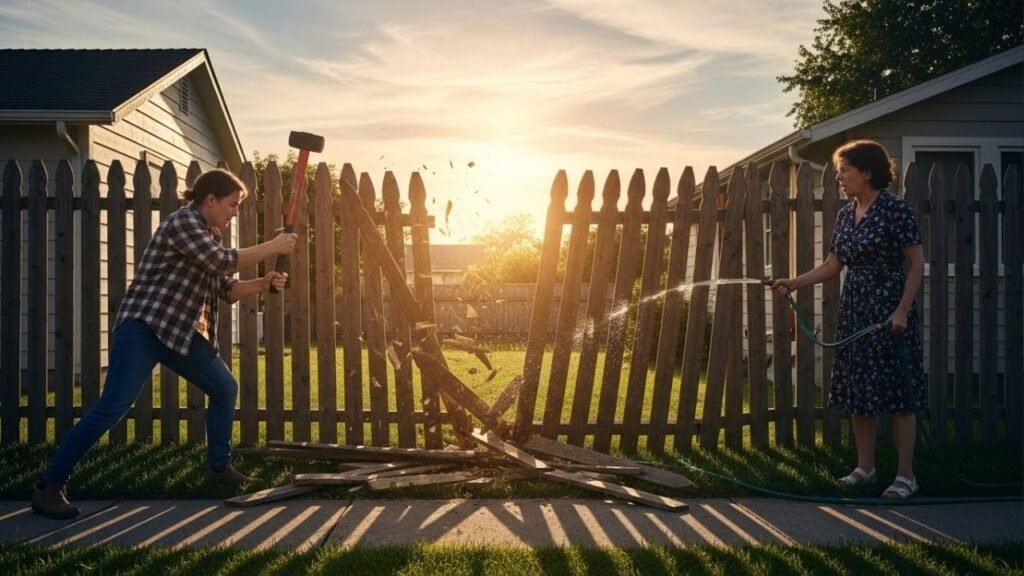 Vizinho destrói cerca para recuperar “vista do jardim” e acaba acusado de invasão, assédio e dano ao patrimônio
