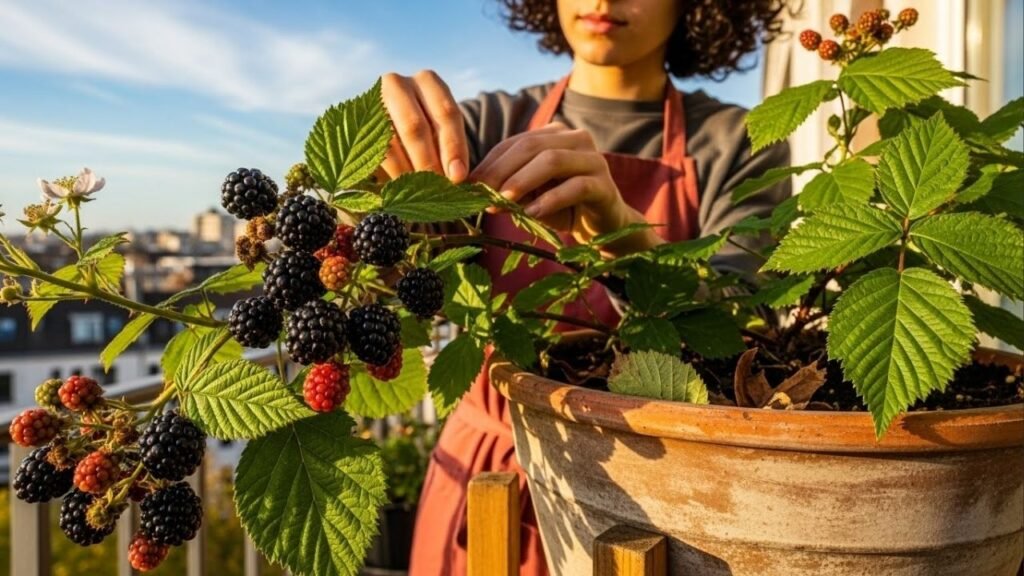 Cansou de plantar e não colher nada? Veja como ter uma amora que frutifica no vaso com pouco espaço e muito sol