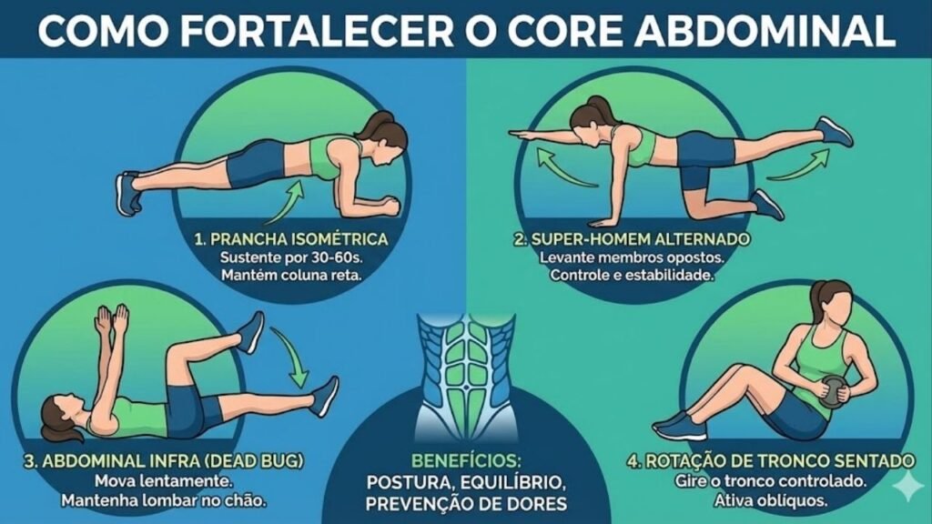Novas técnicas mostram como fortalecer o core acelera a recuperação e reduz lesões