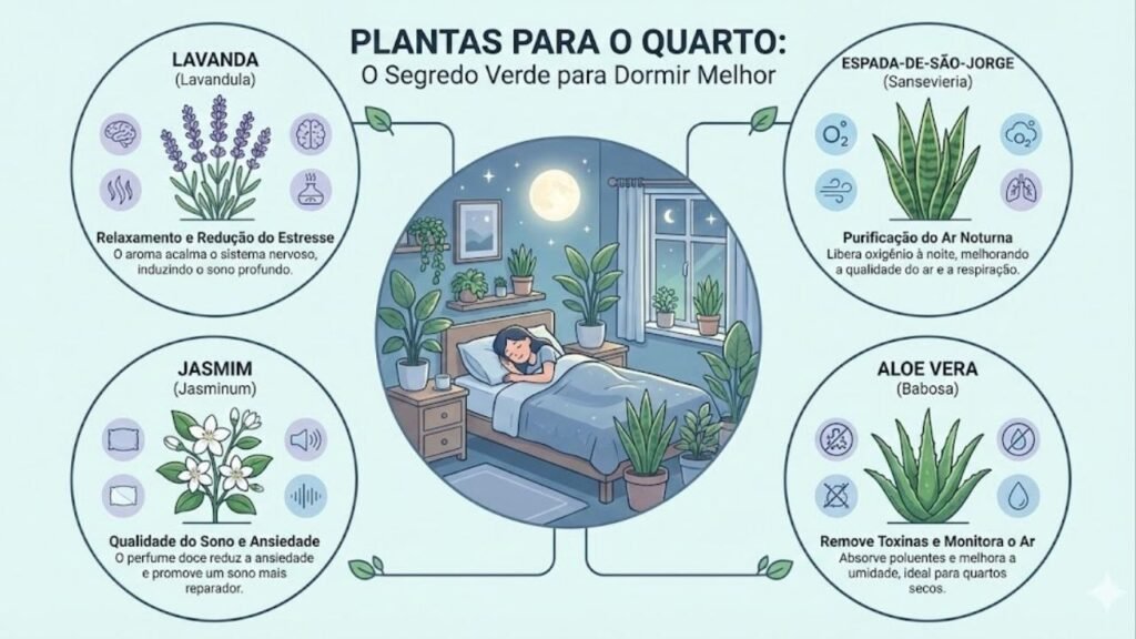 Estas 6 plantas deixam o quarto mais calmo, melhoram a respiração e ajudam você a dormir melhor com aroma natural e purificação do ar