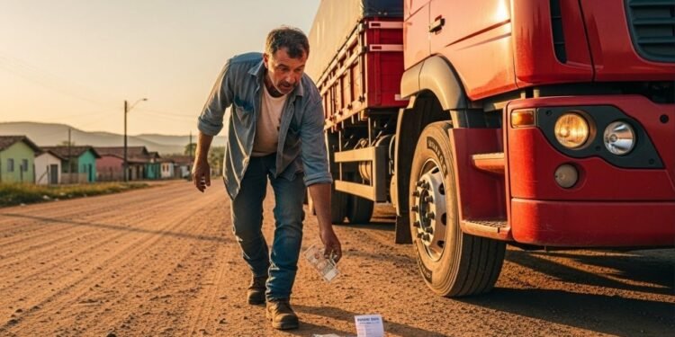 Caminhoneiro encontra R$ 2.650 na rua, paga boleto com dinheiro próprio e salva família em crise um dia antes do vencimento