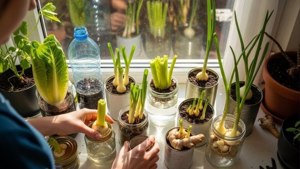 Como transformar lixo da cozinha em hortaliças vivas e produtivas