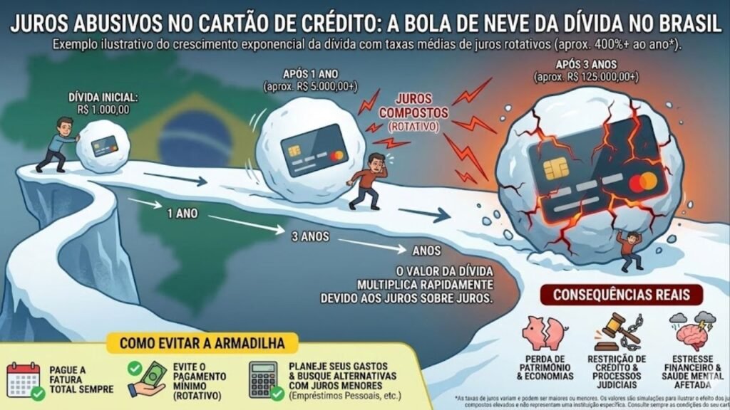 Nova lei do cartão de crédito trava os juros e impede que dívidas dobrem sem controle no Brasil em 2026