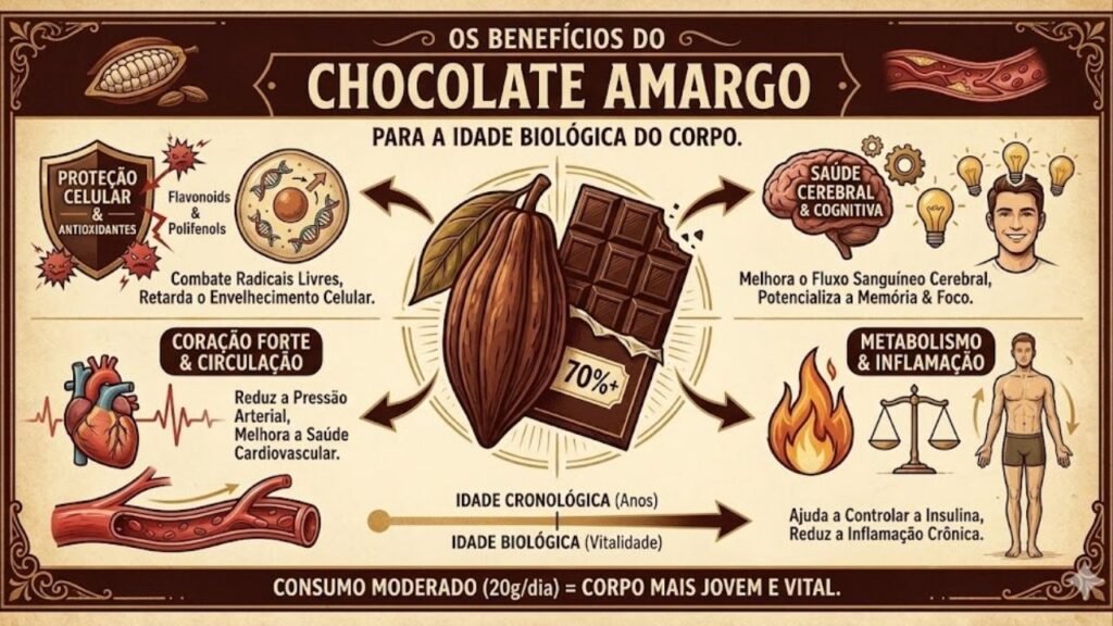 Novo estudo revela que o chocolate amargo pode reverter a idade biológica e proteger o DNA: veja como e quanto consumir