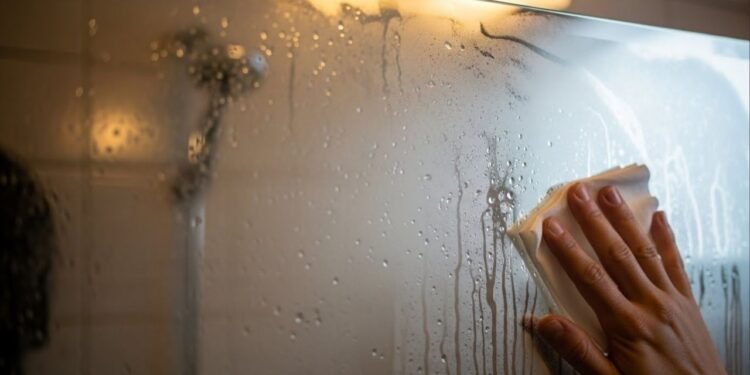 Como manter o espelho do banheiro seco mesmo com chuveiro quente usando um truque de cozinha que funciona de verdade