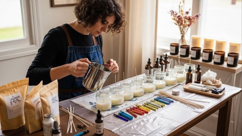 Transforme sua casa em um spa com velas artesanais feitas por você com ingredientes simples e cheiros que realmente duram