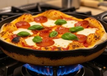 Essa pizza não vai ao forno, não leva fermento e fica pronta em 10 minutos e ainda derrete na boca!