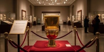 Avaliado em US$ 121 milhões, vaso sanitário de ouro vira símbolo de desigualdade e reposiciona Nova York no mercado de arte global em 2026
