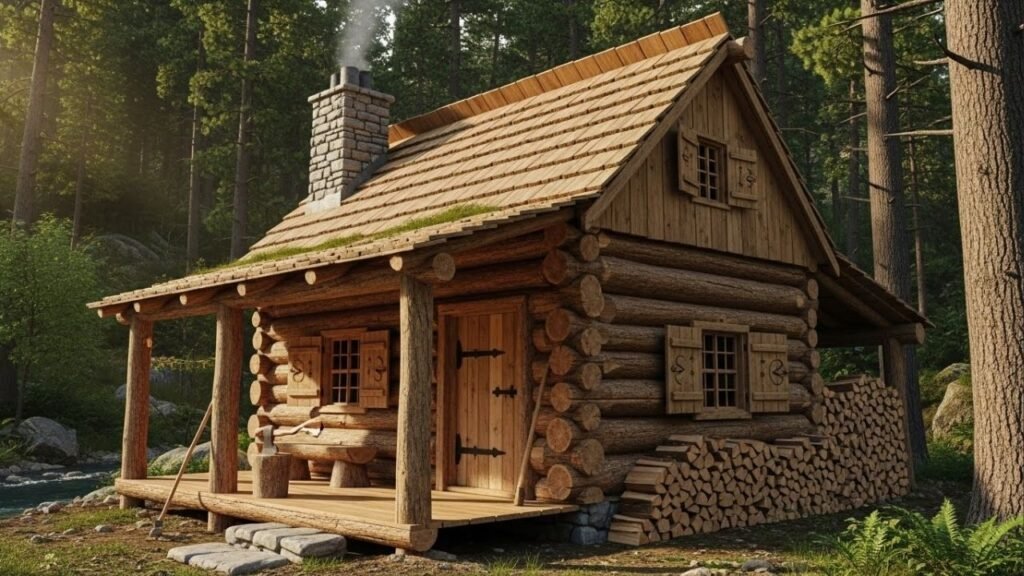 Lenhador britânico ergue casa 100% manual no meio da floresta sem energia pública e hoje é referência internacional de sustentabilidade