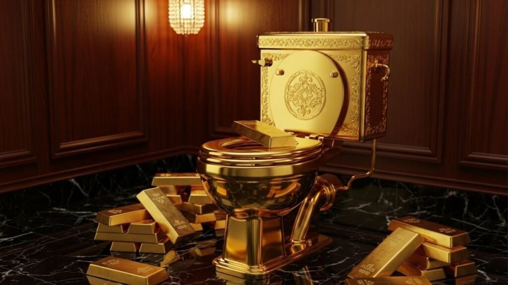 Avaliado em US$ 121 milhões, vaso sanitário de ouro vira símbolo de desigualdade e reposiciona Nova York no mercado de arte global em 2026