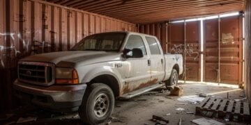 Ford F-250 fica 20 anos trancada em contêiner e surpreende colecionadores ao reaparecer quase intacta após duas décadas parada