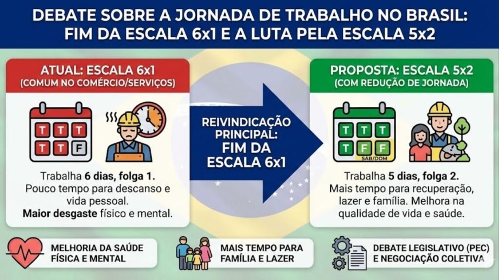 Mudanças na CLT em 2026 pegam trabalhador de surpresa: salário reajustado, jornada menor, fiscalização digital e novas exigências nas folgas