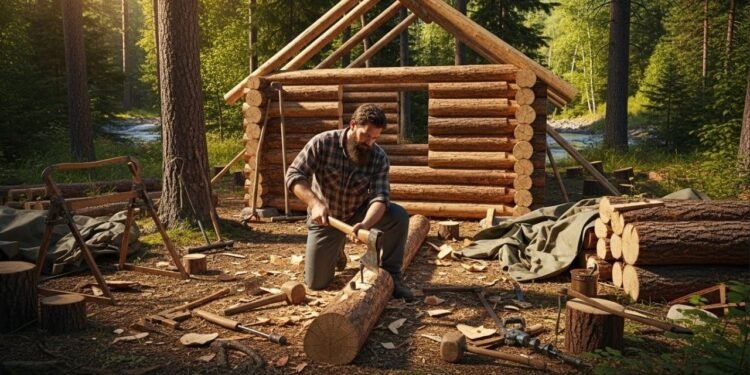 Lenhador britânico ergue casa 100% manual no meio da floresta sem energia pública e hoje é referência internacional de sustentabilidade