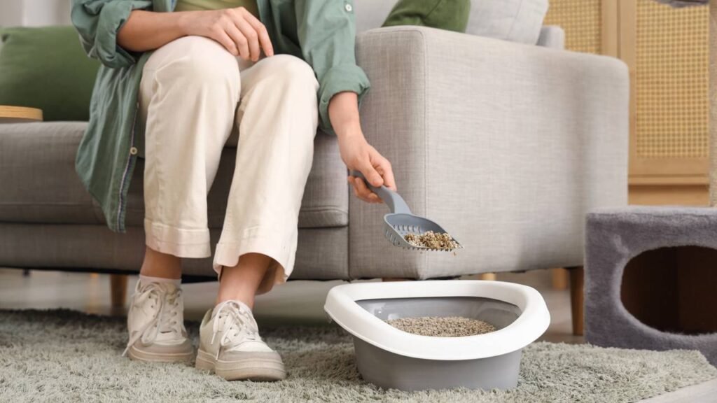 Um material comum pode substituir a areia do seu gato