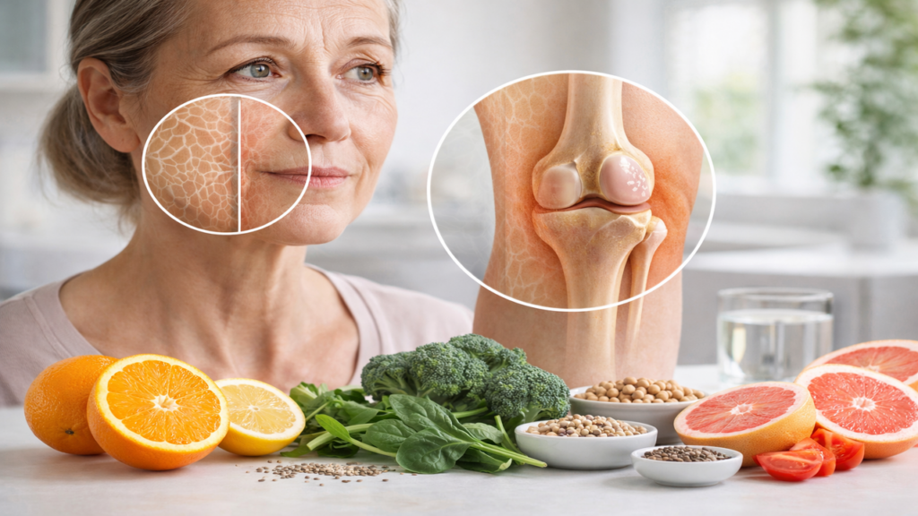 Sete coisas que destroem o colágeno do corpo e 10 alimentos que aumentam o colágeno naturalmente