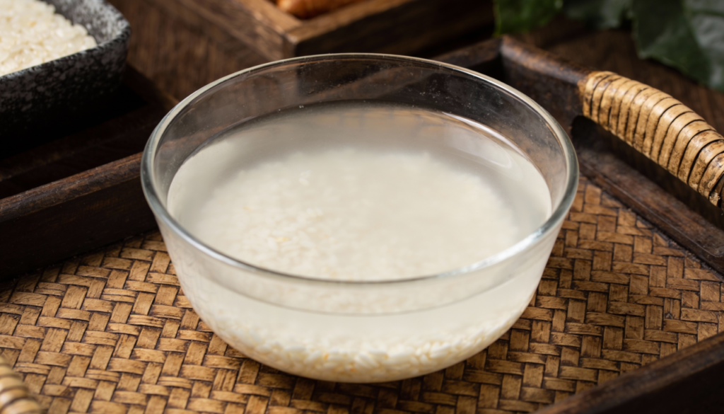 Lavar o rosto com água de arroz: aqui estão 5 benefícios e como fazer.