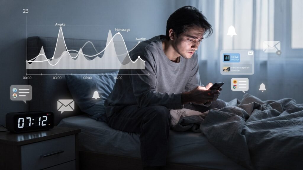 Por que seu cérebro entra em modo alerta total quando você mexe no celular antes de dormir mesmo estando exausto