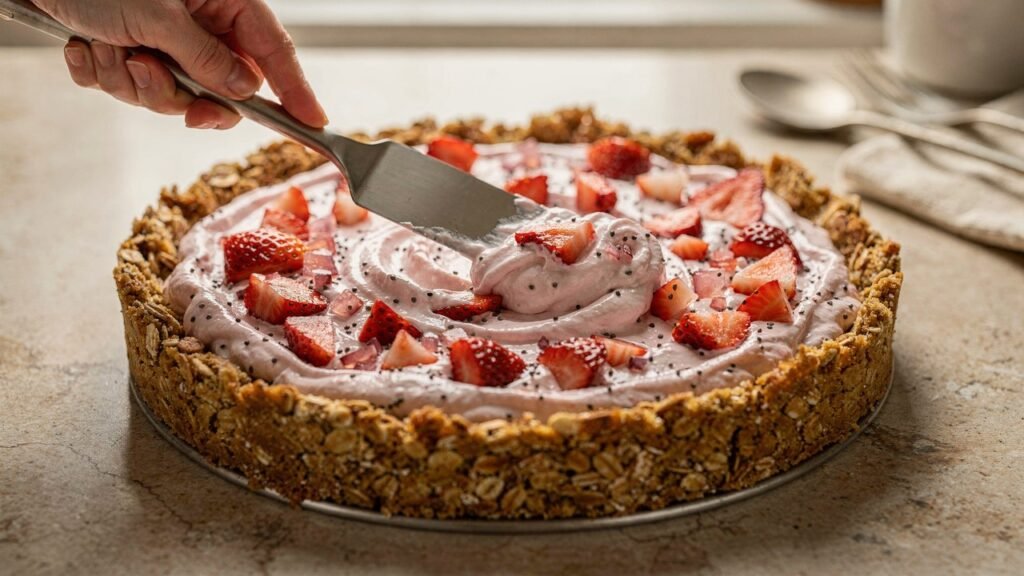 Receita prática de torta de morango sem açúcar que mantém leveza e sabor usando ingredientes naturais