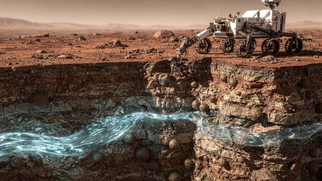 Descoberta em Marte surpreende cientistas ao revelar gigantes “teias de aranha” minerais formadas por água subterrânea há bilhões de anos