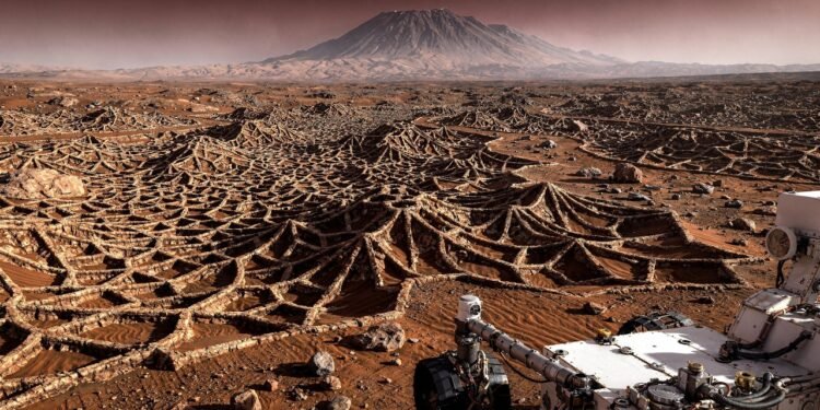 Descoberta em Marte surpreende cientistas ao revelar gigantes “teias de aranha” minerais formadas por água subterrânea há bilhões de anos