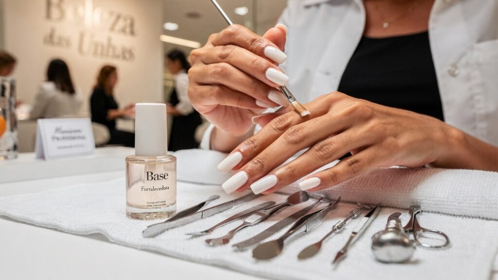 Unhas quadradas retomam espaço em 2026 com visual curto, preciso e um minimalismo que promete dominar os salões