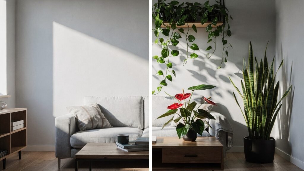 Como alguns moradores criam amplitude em espaços minúsculos usando apenas plantas