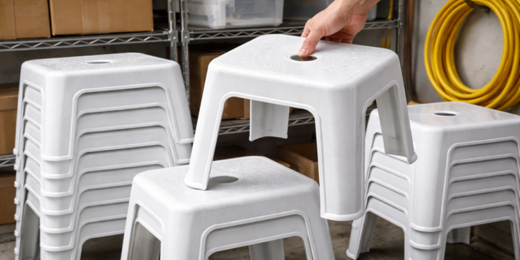 Tem uma razão curiosa para o furo na banco de plástico