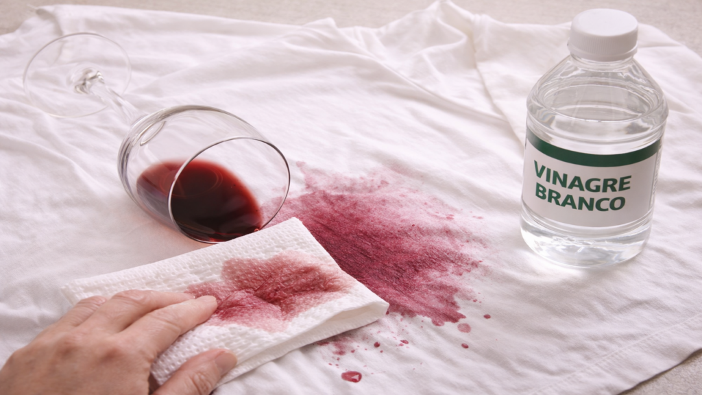 O truque caseiro que salva tecido manchado de vinho