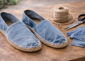 Jeans antigo vira alpargata estilosa em casa