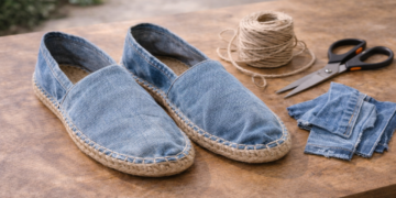 Jeans antigo vira alpargata estilosa em casa