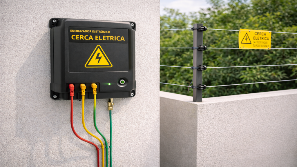 Cerca elétrica garante proteção contínua dia e noite