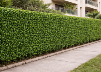 Ficus benjamina é a melhor cerca viva do condomínio