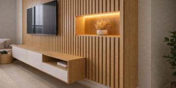Painel ripado é a melhor escolha para TV