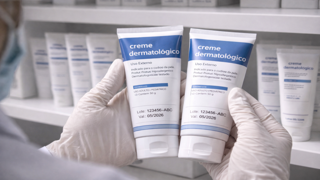 Cremes para a pele são recolhidos