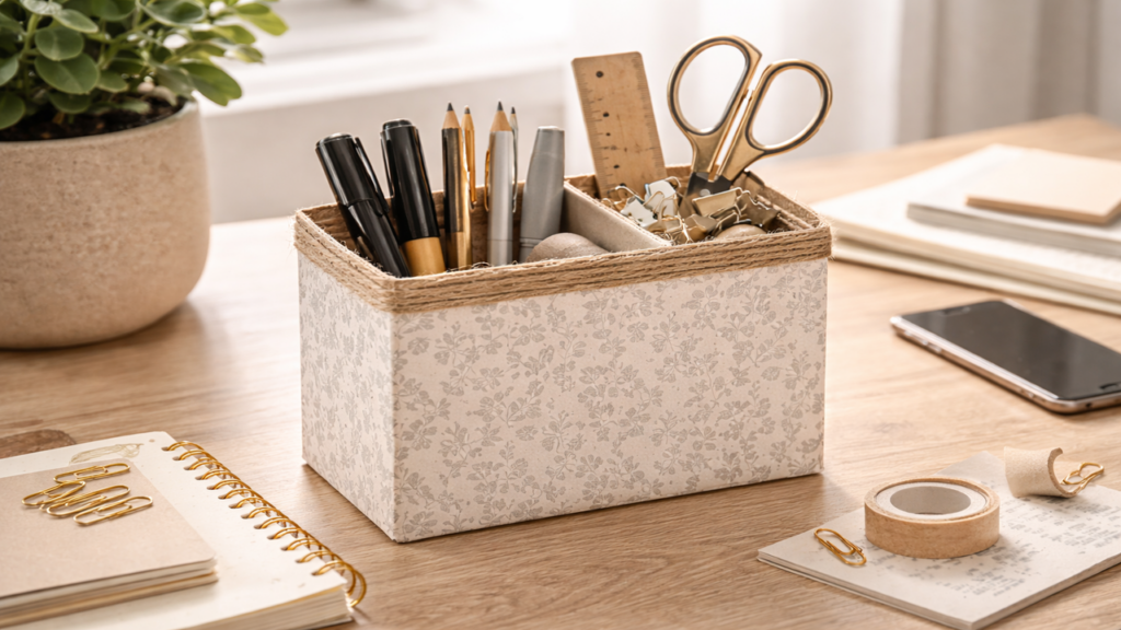 Como fazer organizador com caixa de leite