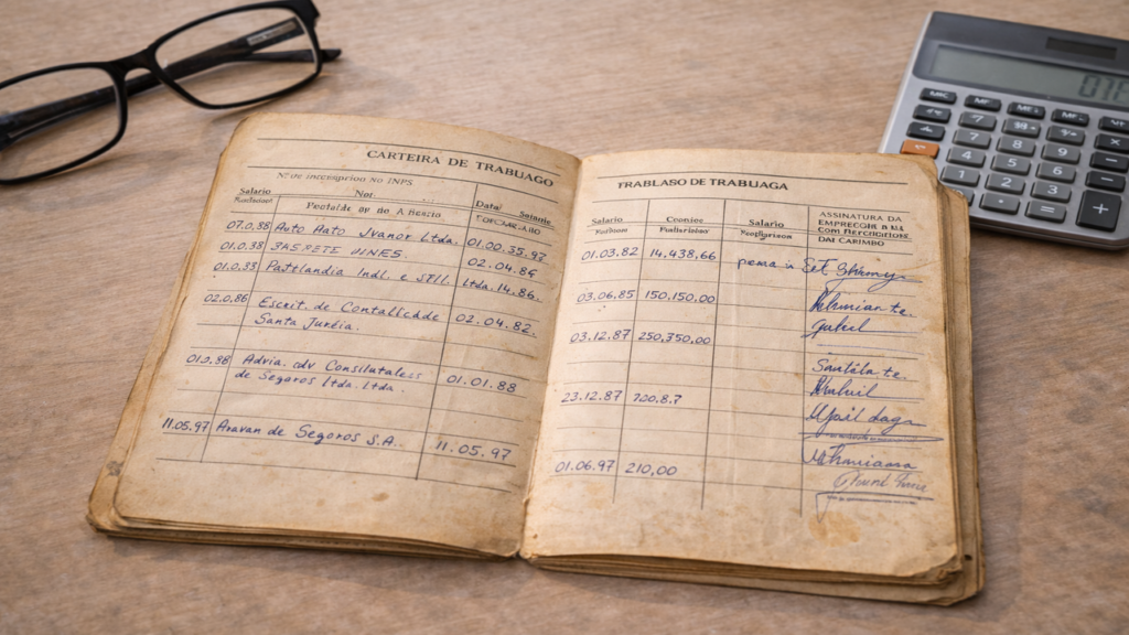 Carteira de trabalho antiga pode aumentar aposentadoria