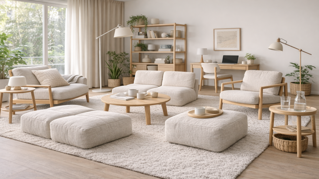 Nova decoração da sala de estar troca sofá por flexibilidade