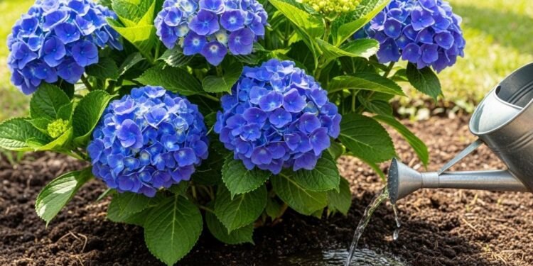 Uma colherada na água e um milagre acontecerá no seu jardim, as flores ficarão de um azul profundo